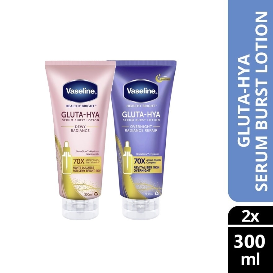 Gluta-Hya Serum Burst Lotion Dewy Radiance + Overnight Radiance Repair 300ml