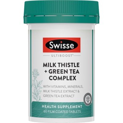 SWISSE Ultiboost Milk Thistle + Green Tea Complex 60s