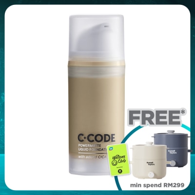 C.CODE Powermatte Liquid Foundation with added Cica W2 30ml
