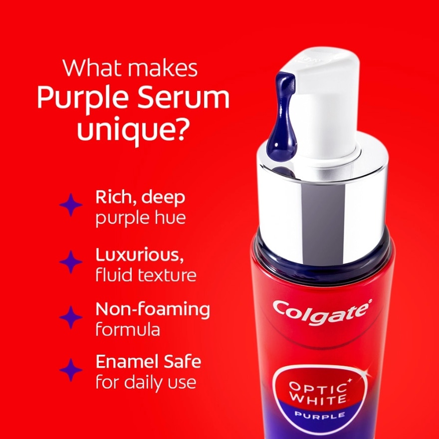 Colgate Optic White Purple Teeth Whitening Serum 40ml