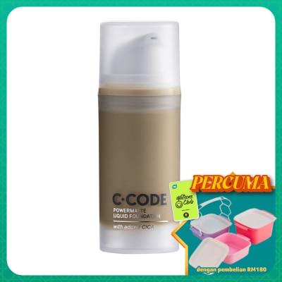 C.CODE - Powermatte Liquid Foundation with added Cica C3 30ml