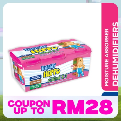 THIRSTY HIPPO Moisture Absorber Dehumidifier 600mlX3