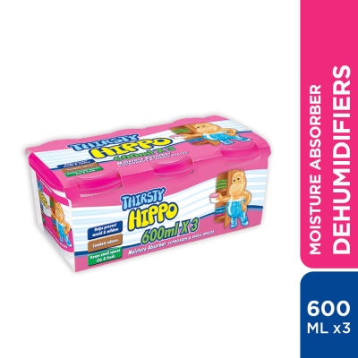 THIRSTY HIPPO - Moisture Absorber Dehumidifier 600mlX3