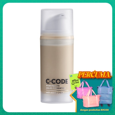C.CODE - Powermatte Liquid Foundation with added Cica C2 30ml