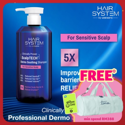 HAIR SYSTEM BY WATSONS ScalpTECH Dermo Soothing Shampoo for Sensitive Scalp 500ML