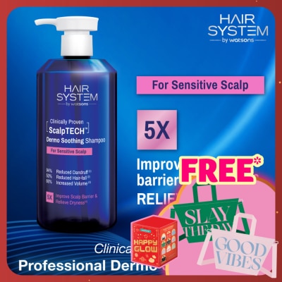 HAIR SYSTEM BY WATSONS ScalpTECH Dermo Soothing Shampoo for Sensitive Scalp 500ML
