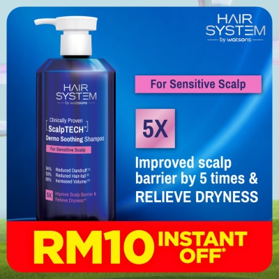 HAIR SYSTEM BY WATSONS ScalpTECH Dermo Soothing Shampoo for Sensitive Scalp 500ML
