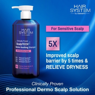 HAIR SYSTEM BY WATSONS - ScalpTECH Dermo Soothing Shampoo for Sensitive Scalp 500ML