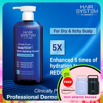 HAIR SYSTEM BY WATSONS - ScalpTECH Dermo Hydrating Shampoo for Dry & Itchy Scalp 500ML