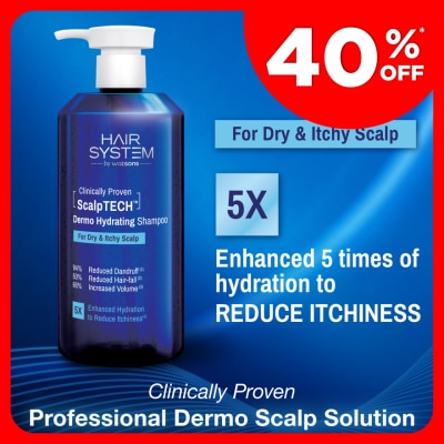 HAIR SYSTEM BY WATSONS ScalpTECH Dermo Hydrating Shampoo for Dry & Itchy Scalp 500ML