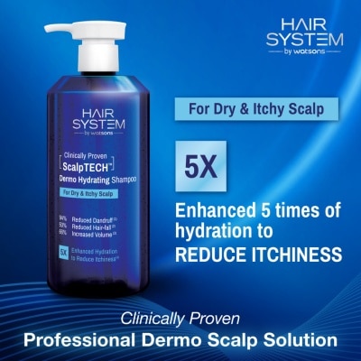 HAIR SYSTEM BY WATSONS ScalpTECH Dermo Hydrating Shampoo for Dry & Itchy Scalp 500ML