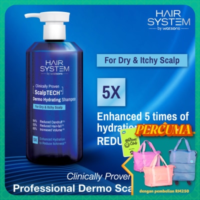 HAIR SYSTEM BY WATSONS - ScalpTECH Dermo Hydrating Shampoo for Dry & Itchy Scalp 500ML