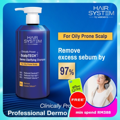 HAIR SYSTEM BY WATSONS - ScalpTECH Dermo Clarifying Shampoo for Oily Prone Scalp 500ML