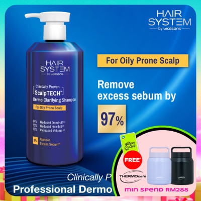 HAIR SYSTEM BY WATSONS - ScalpTECH Dermo Clarifying Shampoo for Oily Prone Scalp 500ML