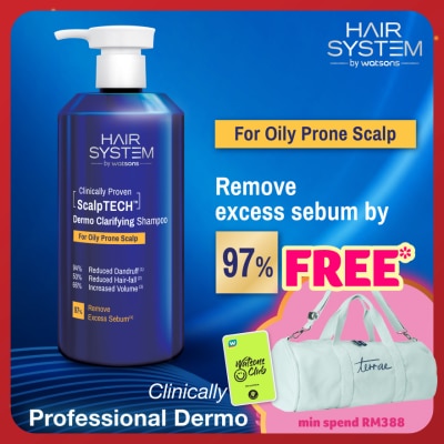 HAIR SYSTEM BY WATSONS ScalpTECH Dermo Clarifying Shampoo for Oily Prone Scalp 500ML