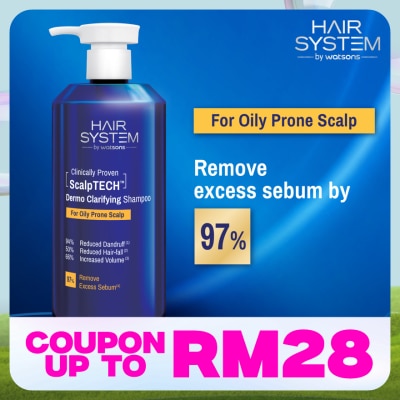 HAIR SYSTEM BY WATSONS ScalpTECH Dermo Clarifying Shampoo for Oily Prone Scalp 500ML