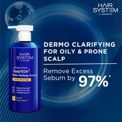 HAIR SYSTEM BY WATSONS ScalpTECH Dermo Clarifying Shampoo for Oily Prone Scalp 500ML