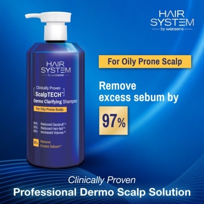 HAIR SYSTEM BY WATSONS - ScalpTECH Dermo Clarifying Shampoo for Oily Prone Scalp 500ML