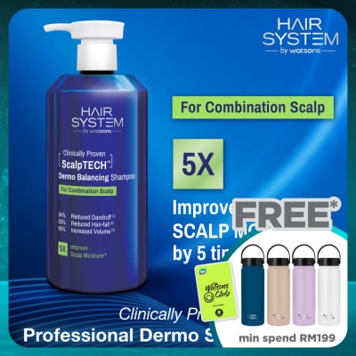 HAIR SYSTEM BY WATSONS ScalpTECH Dermo Balancing Shampoo for Combination Scalp 500ML