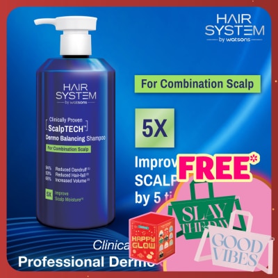 HAIR SYSTEM BY WATSONS ScalpTECH Dermo Balancing Shampoo for Combination Scalp 500ML
