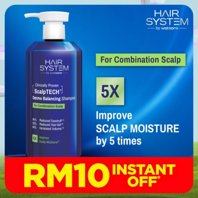 HAIR SYSTEM BY WATSONS ScalpTECH Dermo Balancing Shampoo for Combination Scalp 500ML