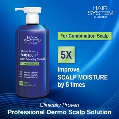 HAIR SYSTEM BY WATSONS ScalpTECH Dermo Balancing Shampoo for Combination Scalp 500ML