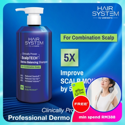 HAIR SYSTEM BY WATSONS - ScalpTECH Dermo Balancing Shampoo for Combination Scalp 500ML