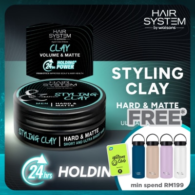 HAIR SYSTEM BY WATSONS Styling Clay for short to ultra short hair (hard & matte) 70ML
