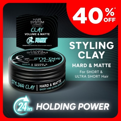 HAIR SYSTEM BY WATSONS Styling Clay for short to ultra short hair (hard & matte) 70ML