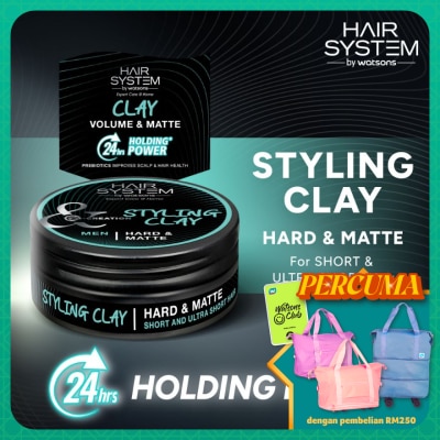 HAIR SYSTEM BY WATSONS - Styling Clay for short to ultra short hair (hard & matte) 70ML