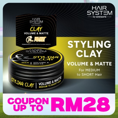 HAIR SYSTEM BY WATSONS Styling Clay for medium to short hair (volume & matte) 70ML