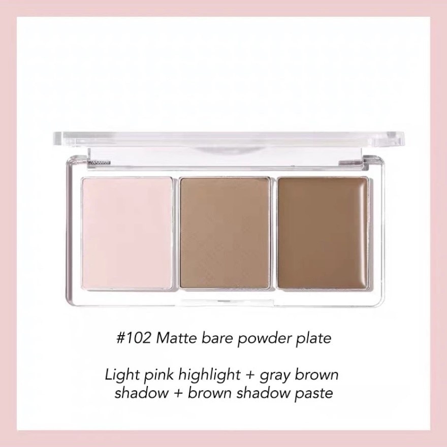 3 Colors Matte Highlight Contour Palette 102