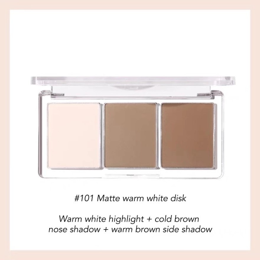 3 Colors Matte Highlight Contour Palette 101