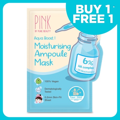 PINK BY PURE BEAUTY Moisturising Ampoule Mask 1S