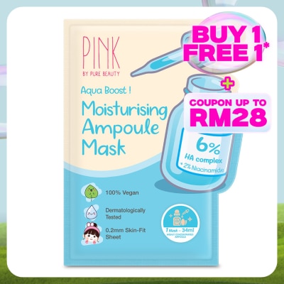 PINK BY PURE BEAUTY Moisturising Ampoule Mask 1S