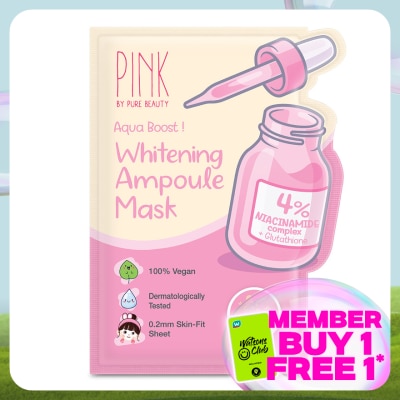 PINK BY PURE BEAUTY Whitening Ampoule Mask 1S
