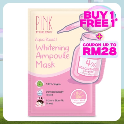 PINK BY PURE BEAUTY Whitening Ampoule Mask 1S