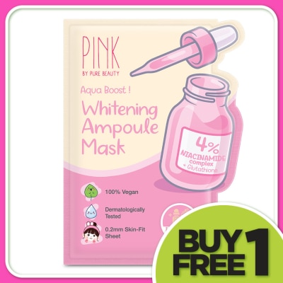 PINK BY PURE BEAUTY Whitening Ampoule Mask 1S