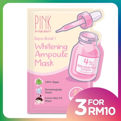 PINK BY PURE BEAUTY Whitening Ampoule Mask 1S
