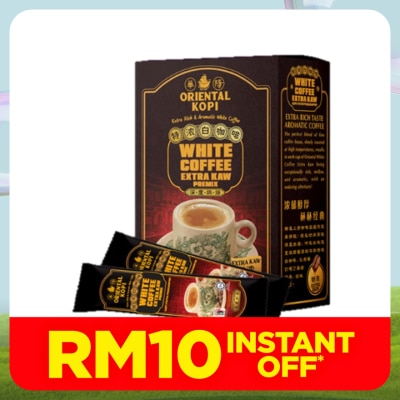 ORIENTAL KOPI Extra Kaw White Coffee 40g X 10's