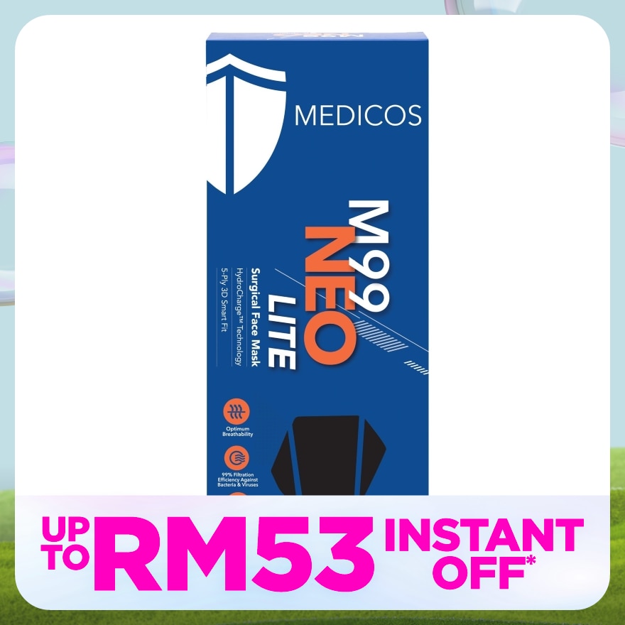 M99 Neo Lite Surgical Face Mask (Black) 10s