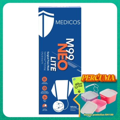 MEDICOS - M99 Neo Lite Surgical Face Mask (White) 10s