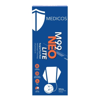 MEDICOS - M99 Neo Lite Surgical Face Mask (White) 10s