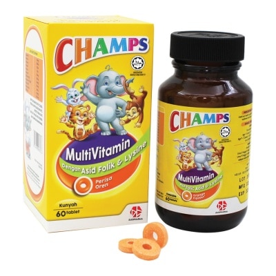 CHAMPS Multivitamin with Lysine Chewable 60's