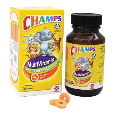 CHAMPS - Multivitamin with Lysine Chewable 60's