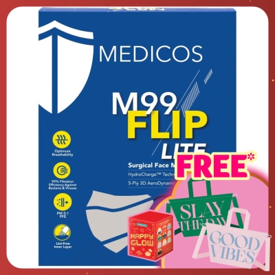 MEDICOS M99 Flip Lite Surgical Face Mask (Sand Grey) 10s