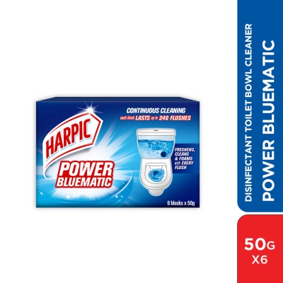 HARPIC - Toilet Bowl Cleaner Power Bluematic 50g Jumbo 6s
