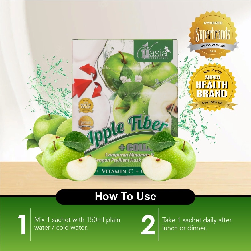 Apple Fiber + Collagen - 15 gm x 10 Sachet