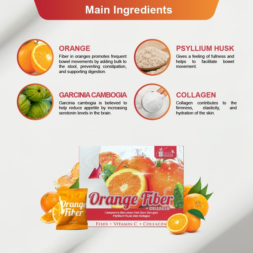 Orange Fiber + Collagen - 15 gm x 10 Sachet