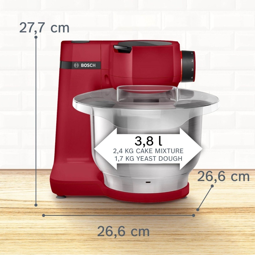  Series 2, 3.8L 700W Kitchen Machine, Red  MUMS2ER01G